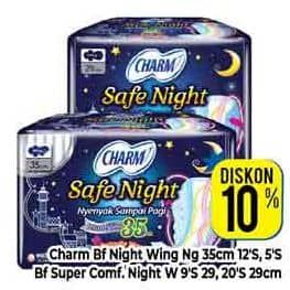 Promo Harga Charm Safe Night Wing 35cm, Wing 29cm 9 pcs - Hypermart