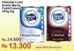 Promo Harga FRISIAN FLAG Susu Kental Manis Putih, Cokelat 490 gr - Indomaret