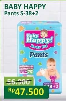 Promo Harga Baby Happy Body Fit Pants S38+2 40 pcs - Alfamart