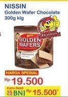 Promo Harga NISSIN Golden Wafers Chocolate 300 gr - Indomaret