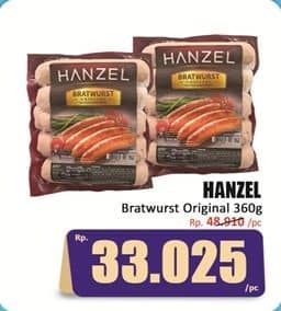 Promo Harga Hanzel Bratwurst Original 360 gr - Hari Hari