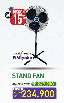 Promo Harga Advance/Miyako Stand Fan  - Hypermart