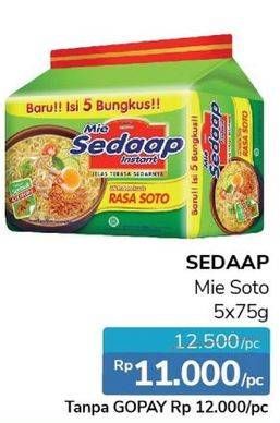 Promo Harga SEDAAP Mie Kuah Soto per 5 pcs 75 gr - Alfamidi