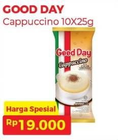 Promo Harga Good Day Cappuccino per 10 sachet 25 gr - Alfamart