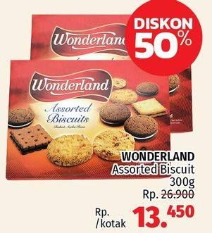 Promo Harga WONDERLAND Assorted Biscuits 300 gr - LotteMart