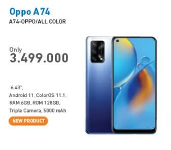 Promo Harga OPPO A74 Smartphone All Variants  - Electronic City