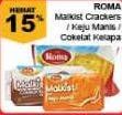 Promo Harga ROMA Malkist Crackers, Keju Manis, Cokelat Kelapa  - Giant