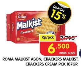 Promo Harga Roma Malkist Abon, Crackers, Cream Crackers 105 gr - Superindo