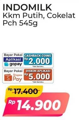 Promo Harga Indomilk Susu Kental Manis Plain, Cokelat 545 gr - Alfamart