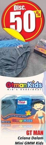 Promo Harga GT MAN Celana Dalam Kids GMM 3 pcs - Hari Hari