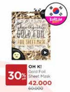 Promo Harga OH K Sheet Mask Gold Foil 35 ml - Watsons