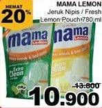Promo Harga MAMA LEMON Cairan Pencuci Piring Jeruk Nipis, Fresh Lemon 780 ml - Giant