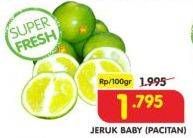 Promo Harga Jeruk Baby Pacitan per 100 gr - Superindo