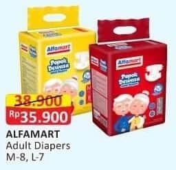 Promo Harga Alfamart Adult Diapers M8, L7 7 pcs - Alfamart