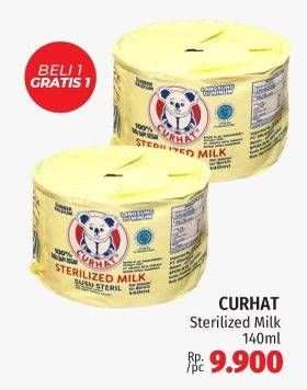 Promo Harga Curhat Susu Steril 140 ml - LotteMart