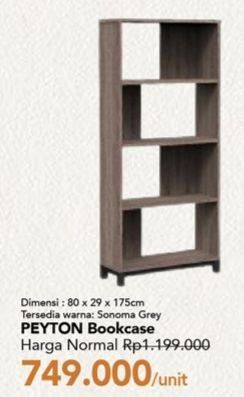Promo Harga Peyton Bookcase 80 X 29 X 175 Cm  - Carrefour