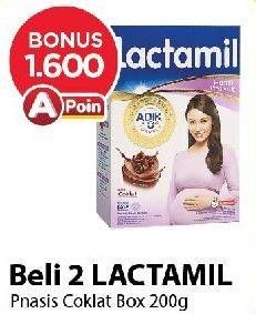 Promo Harga Lactamil Pregnasis Susu Bubuk Ibu Hamil Cokelat 200 gr - Alfamart