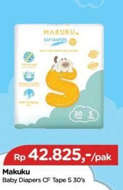 Promo Harga Makuku Comfort Fit Diapers Tape S30 30 pcs - TIP TOP
