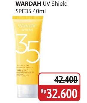 Promo Harga Wardah UV Shield Essential Sunscreen Gel SPF 35 PA+++ 40 ml - Alfamidi