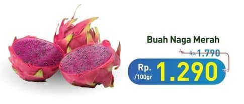 Promo Harga Buah Naga Merah per 100 gr - Hypermart