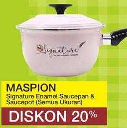 Promo Harga MASPION Signature Enamel Saucepan, Saucepot  - Yogya