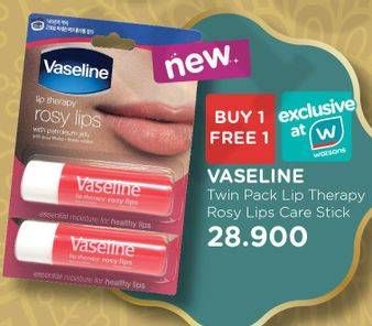 Promo Harga VASELINE Lip Therapy Rose  - Watsons