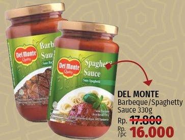 Promo Harga DEL MONTE Cooking Sauce Barbeque, Spaghetti 330 gr - LotteMart