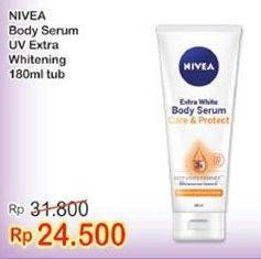 Promo Harga NIVEA Body Serum UV Extra Whitening 180 ml - Indomaret