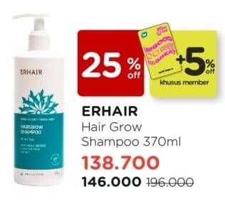 Promo Harga ERHAIR Shampoo 370 ml - Watsons