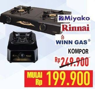 Promo Harga MIYAKO/RINNAI/WINN GAS Kompor  - Hypermart