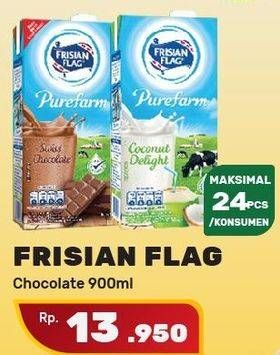 Promo Harga FRISIAN FLAG Susu UHT Purefarm Swiss Chocolate 900 ml - Yogya