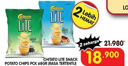 Promo Harga CHITATO Lite Snack Potato Chips  68 gr - Superindo