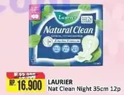 Promo Harga Laurier Natural Clean Night Wing 35cm 12 pcs - Alfamart