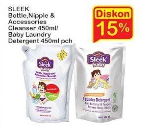 Promo Harga Sleek Baby Bottle, Nipple and Accessories Cleanser/Sleek Baby Laundry Detergent   - Indomaret