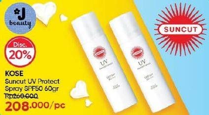 Promo Harga Kose Suncut UV Protect Spray 60 gr - Guardian