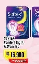 Promo Harga Softex Comfort Night Wing 29cm 18 pcs - Alfamart