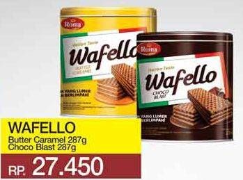 Promo Harga ROMA Wafello Butter Caramel, Choco Blast 287 gr - Yogya