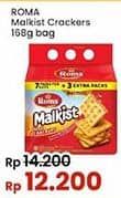 Promo Harga Roma Malkist Crackers per 10 sachet 14 gr - Indomaret