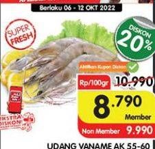 Promo Harga Udang Vanamae AK55-60 100 gr - Superindo