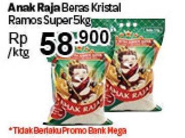 Promo Harga Anak Raja Beras Krsital Ramos Super 5 kg - Carrefour