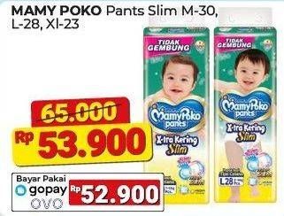 Promo Harga Mamy Poko Pants Xtra Kering Slim Tidak Gembung L28, M30, XL23 23 pcs - Alfamart