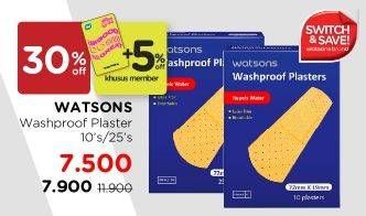 Promo Harga WATSONS Plaster Extra Large Washproof, Washproof 10 pcs - Watsons