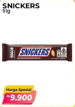 Promo Harga Snickers Chocolate 51 gr - Alfamart