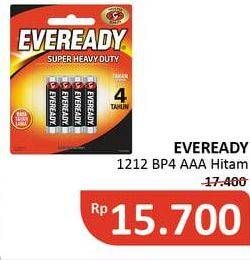 Promo Harga EVEREADY Battery 1212 BP4 AAA Hitam  - Alfamidi