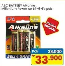 Promo Harga ABC Battery Alkaline LR6/AA 4 pcs - Indomaret