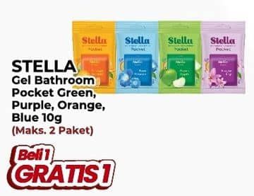 Promo Harga Stella Bathroom Pocket Orange, Blue, Green, Purple 10 gr - Yogya