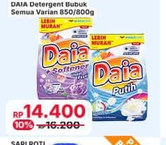 Promo Harga Daia Deterjen Bubuk All Variants 800 gr - Indomaret
