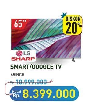 Promo Harga LG/SHARP LED Smart/Google TV  - Hypermart