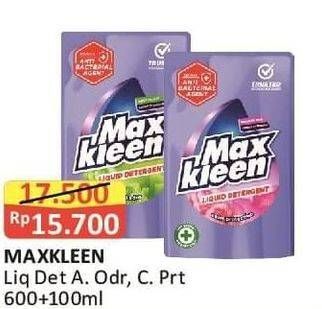 Promo Harga MAX KLEEN Liquid Detergent Anti Odor, Color Protector 700 ml - Alfamart