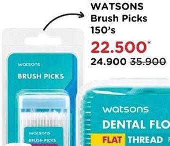Promo Harga WATSONS Brush Picks 150 pcs - Watsons